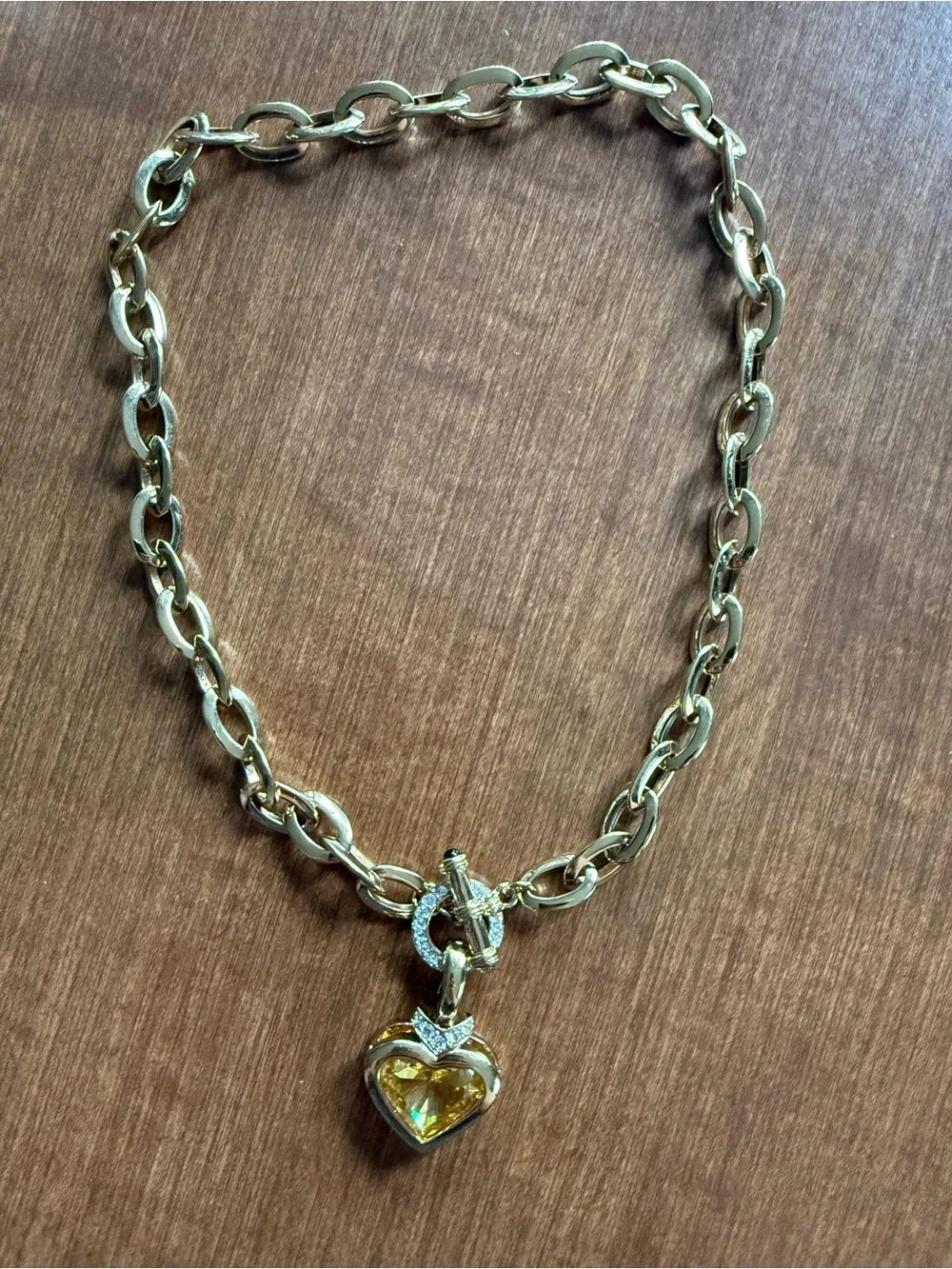 Nolan Miller gold tone necklace with beautiful gemstones (likely CZ) - Picture 1 of 9